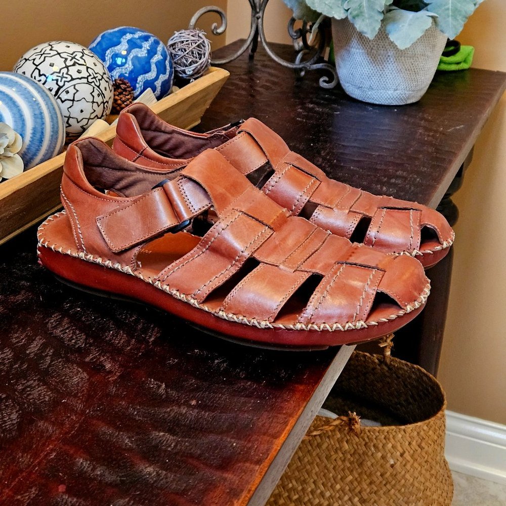 Florsheim Men's Fisherman Comfort Sandals, Brown, Sz 12